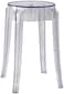 LANNY Plastic Stool Transparent Color Acrylic Dining Chair Crystal Stool Bar Stool 8701# Home Chair Creative High Bar Stool (46CM H)