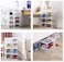 1CHASE&reg; Shoe Storage Box , Drop Front Stackable Transparent Shoe Box with Clear Door, Storage Organizer for Sneaker Display,Easy Assembly,Fits up to UK Size 44(13.4&rdquo;x 9.8&rdquo;x 7.4&rdquo;) 2Pcs Set