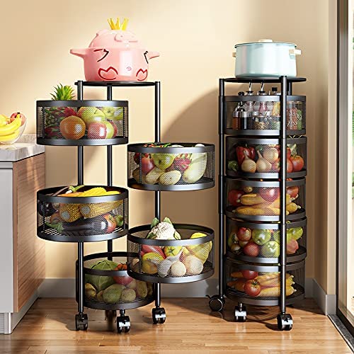 Buy Round 360 Degree Iron Rotating 4-Tier Storage Racks Online ...