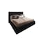 In House Palermo Velvet Bed Frame - Queen - 200x150 cm - Black