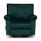 In House Velvet Rocking &amp; Rotating Recliner Chair - Dark Green - H1