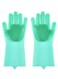 Generic Temperature Resistant Waterproof Antiskid Dishwashing Glove Green 35 X 15.5cm