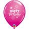 Birthday Sparkle 11in Wild Berry Latex Balloon 6 pcs
