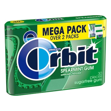Wrigleys Orbit Sugar Free Spearmint Chewy Gum 14g x 30 Pieces