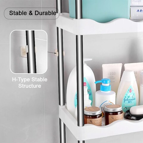 HEXAR&reg; 3 Tier Over the Toilet Rack, Stainless Steel 30kg Capacity Bathroom Shelf, Space Saving Bathroom Stand Organizer Over the Toilet Storage