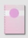 Lowha Spiral Notebook With 60 Sheets And Hard Paper Covers With Abstract Pink &amp; White Cube Design, For Jotting Notes And Reminders, For Work, University, School
