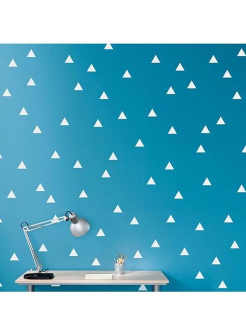 Spoil Your Wall 50-Piece Triangle Decal Set White 70x70cm