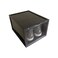 Premium Front Open Shoe Box - transparent storage box with magnetic door (4 Pack, Black)