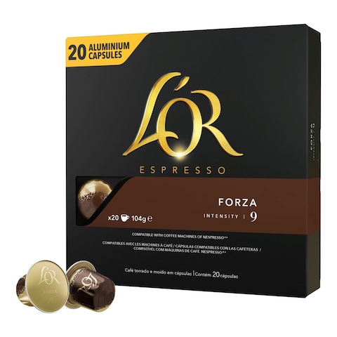 L&#39;Or Espresso Forza Intensity 9 Coffee Capsules 20 Capsules