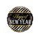 Qualatex New Year Diagonal Stripes Foil Balloon- 18-Inch Size- Black