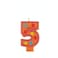 Unique- Numeral Birthday Candle 5 972 in