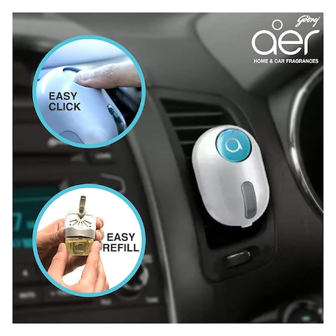 Godrej Aer Car Air Freshener Click Gel Cool Surf Blue 10g