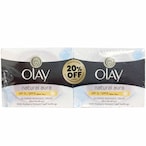 Buy Olay Natural Aura Glowing Radiance Day Cream 50mlx2 in Kuwait