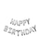 Generic 13-Piece Shining Alphabet Happy Birthday Letter Hanging Foil Balloon Set 16inch