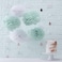 GingerRay - Hello World Pom Poms Mint And White 5pcs - Mint
