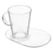 Pasabahce Tea Glass And Saucer Tribeca 4 Pieces Clear