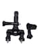 Ozone - Bicycle Handlebar Seat post Clamp With Three-way Adjustable Pivot Arm mount holder For GoPro 1 2 3 GoPro ST-02 Black