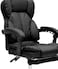 Karnak Executive Office Gaming Chair PU Leather 360 Swivel Desk Chair, High Back &amp; Adjustable Height Computer Table Chair, Soft Foam Gaming Study Chair Lumbar Support With Footrest, Black