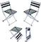 HEXAR 120 KG Capacity 2 in 1 Folding Chair and Stool for Adults Kids Travel Camping Garden Sitting Stool Collapsible Lightweight Adjustable Stool/Chair Thick Backrest Foldable Beach Chair (2 PCS SET)