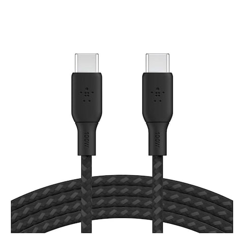 بيلكين كابل شحن بيانات يو اس بوست تشارج  USB - سي إلى  USB - سي أسود 2 م 100 واط