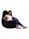 Luxe Decora Bean Bag Cover With Bean Bag Filler Black