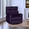 In House Velvet Rocking Recliner Chair - Dark Purple - AB011