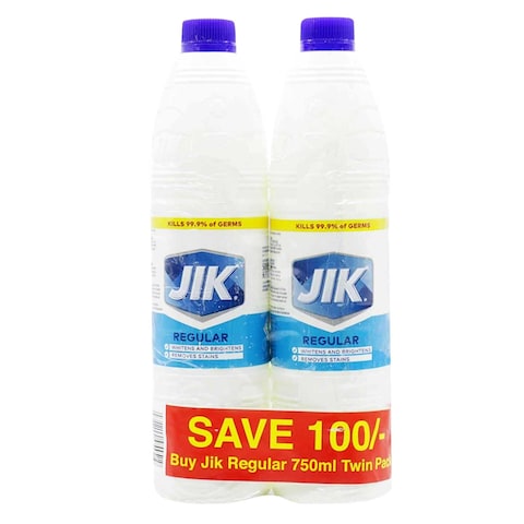 Jik Bleach Regular 750Ml Twin Pack