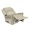 In House Velvet Rocking &amp; Rotating Recliner Chair - Light Beige - NZ120