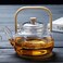 1Chase Borosilicate Glass Teapot With Glass Infuser For Loose Leaf Tea, Blooming Tea, Flower Tea With Bamboo Handle, 1000 ml
