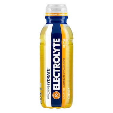 Wow Hydrate Sugar Free Orange Electrolyte And Vitamin Water 500ml