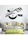 Spoil Your Wall Guitar Wall Sticker Black 100x70cm