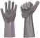 Alphabet 1 Pair Silicone Pet Grooming Glove, Bath Brush For Dog &amp; Cat, Efficient Brushes Mitt Enhanced Five Finger Design (Grey)