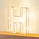 Golden Letter H Glowing with LED Lights 25cm