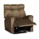 In House Velvet Rocking &amp; Rotating Recliner Chair - Light Brown - AB011