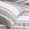 Luna Home Single Size 4 Pieces, Light Brown Stripe Design Bedding Set