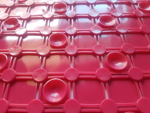 Non Slip Shower Mat Red 78 x 35 cm