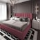 In House Palermo Velvet Bed Frame - Queen - 200x140 cm - Dark Pink
