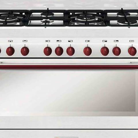Glemgas Gas Cooker MGW626RD Silver/Black 100x60cm
