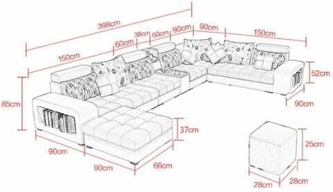 Living Room Sofa - Sofa - Fashion Fabric Sofa - Combination Set - Cafe Hotel Furniture - Simple Leisure Sofa(BROWN)