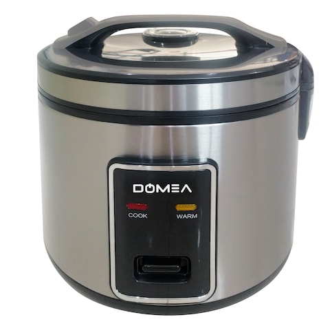 DOMEA&reg; 2-in-1 Electric Rice Cooker, 1.8 L Capacity, Non-Stick Cooking Pot With Food Steamer Tray, Spatula &amp; Measuring Cup,Stainless Steel Body, Warm/Cook Light Functions, KC143,700 Watts