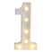 Decorative LED Number Lights Sign, White Plastic Light Up Alphabet Letters for Wedding Birthday Party Christmas Home Bar Decoration