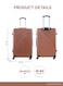 ParaJohn ABS Hardside Spinner Check In Large Luggage Trolley, 24 Inch, Orange