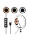 Generic - 10W Dimmable 2700-5500K Color Temperature LED Ring Light 10inch Black/White