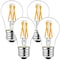 MODI LED Filament Bulb E27 Non-dimmable LED Bulb，Warm White（3000k/2700k）4W 4 Pack