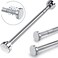 Rubik Shower Curtain Rod Adjustable 105-200cm Extendable Length Telescopic Tension Bar Stainless Steel No Drill Type for Bathroom Shower Bathtub (105cm to 200cm)