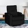 In House Velvet Rocking &amp; Rotating Cinematic Recliner Chair With Cups Holder - Black - AB08
