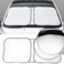 Car Sunshade Collapsible Auto Windshield Sunscreen Size : Medium 148 x 70 cm White