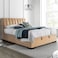 In House Blven Velvet Bed Frame - King - 200x200 cm - Beige