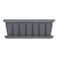 Cosmoplast Cedargrain Rectangular Planter With Tray Grey 24inch