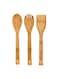 مجموعة أدوات مطبخ مصنوعة من خشب الخيزران مكونة من 3 قطع بني 30X6X2.7سم